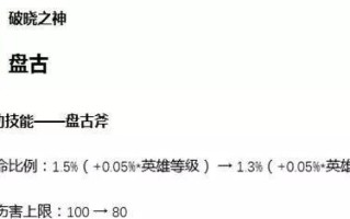 《破晓之神盘古边路出装攻略》（掌握最强边路英雄，征服对手的关键）